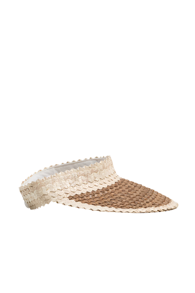 The Baha Visor - Banded Off White/Brown