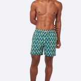 Tom & Teddy - Men's Sardines Swim Trunks - Navy & Yellow