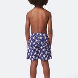 Tom & Teddy - Boys' Starfish Swim Trunk - Blue & Blush