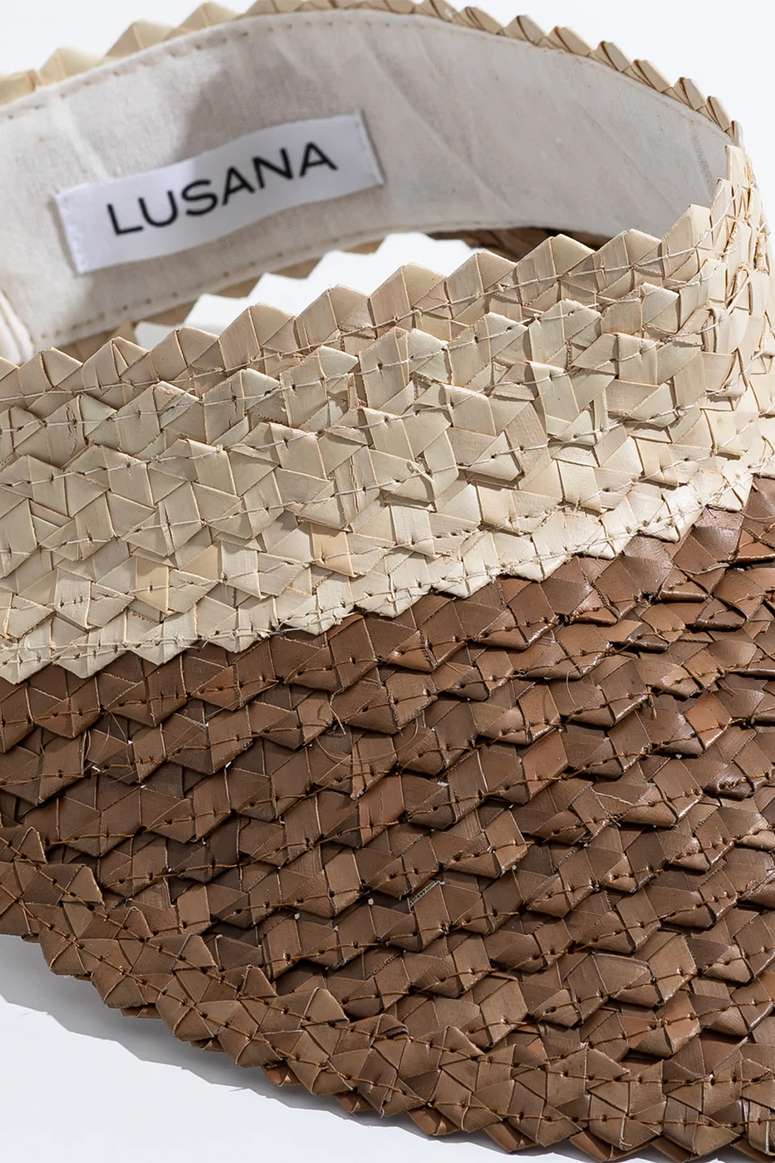 The Baha Visor - Banded Off White/Brown