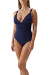 Solid & Striped - The Daphne Ribbed Bikini Bottom - Marina Blue