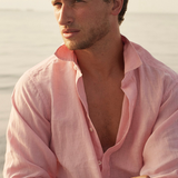 Love Brand & Co - Men's Abaco Linen Shirt - Pastel Pink