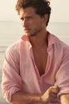 Love Brand & Co - Men's Abaco Linen Shirt - Pastel Pink