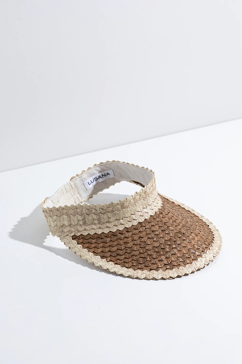 The Baha Visor - Banded Off White/Brown