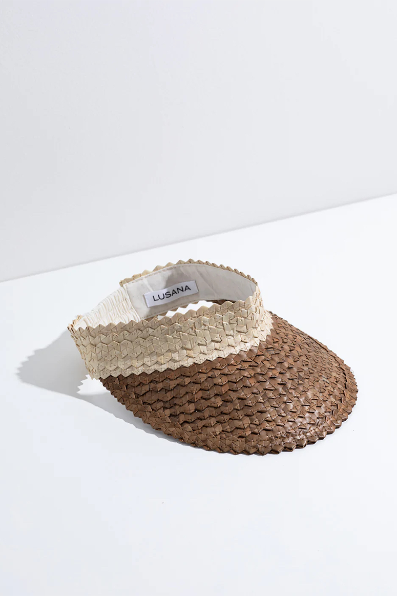 The Baha Visor - Banded Off White/Brown