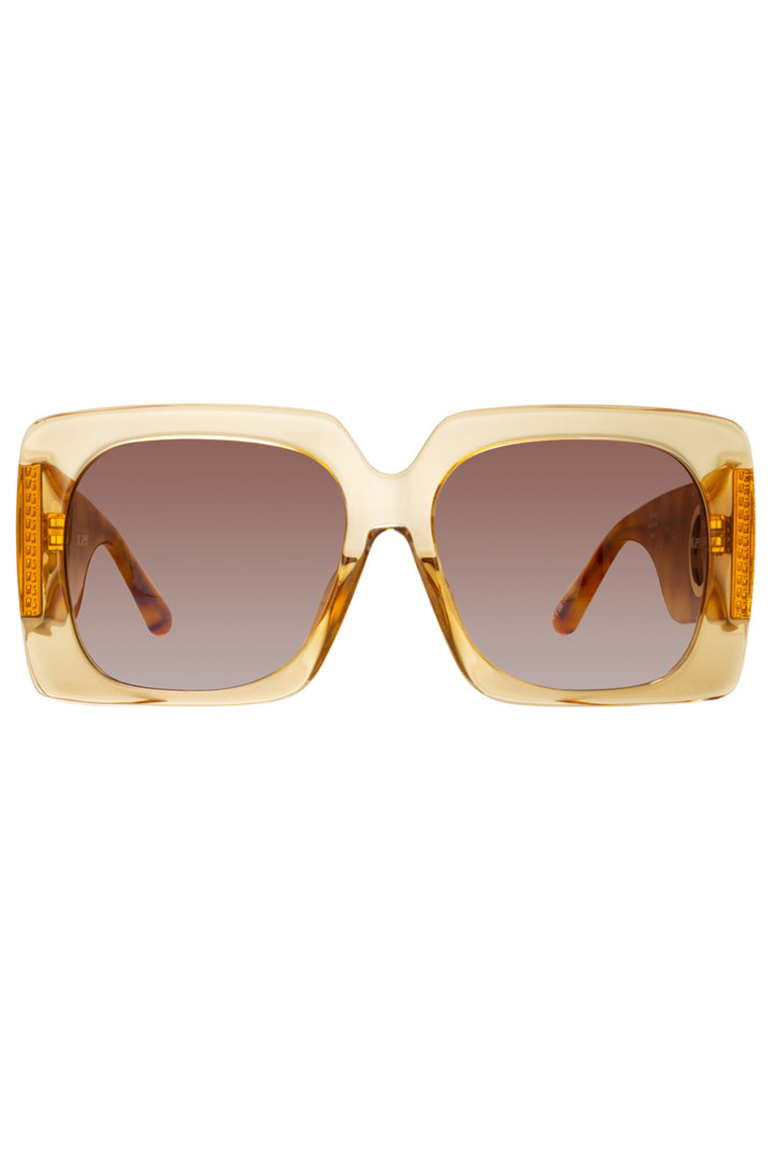 LINDA FARROW - Sierra Oversized Sunglasses - Saffron