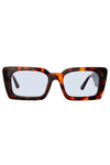 LINDA FARROW - Nieve Rectangular Sunglasses - Tortoiseshell/Blue