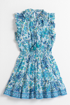 Poupette St. Barth - Kid's Triny Mini Dress - Blue Aquarelle