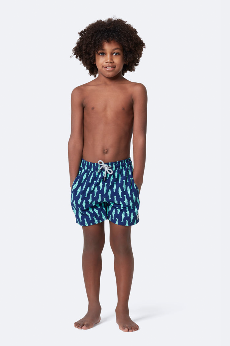 Boys green online swim trunks