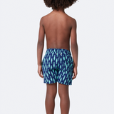 Tom & Teddy - Boys' Sardines Swim Trunks - Ink Blue & Green
