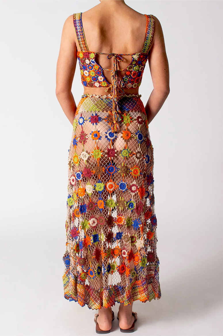 Miguelina - Fernanda Hand Knit Bralette - Brown Multi – Sunni