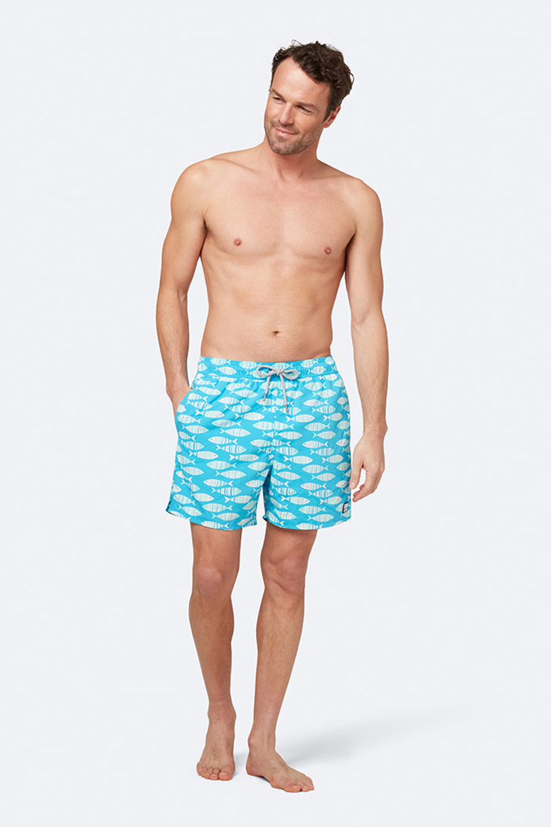 Fish top swim trunks