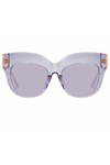 LINDA FARROW - Dunaway Oversized Sunglasses - Lilac