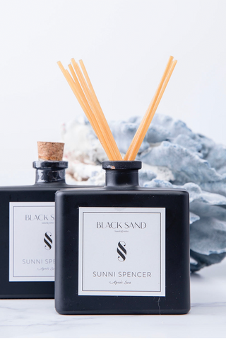 Sunni Spencer - Black Sand Candle - White Grand