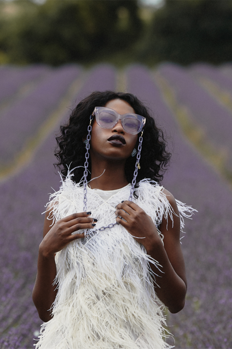 Lea Oversized Sunglasses in Purple by LINDA FARROW – LINDA FARROW (U.S.)