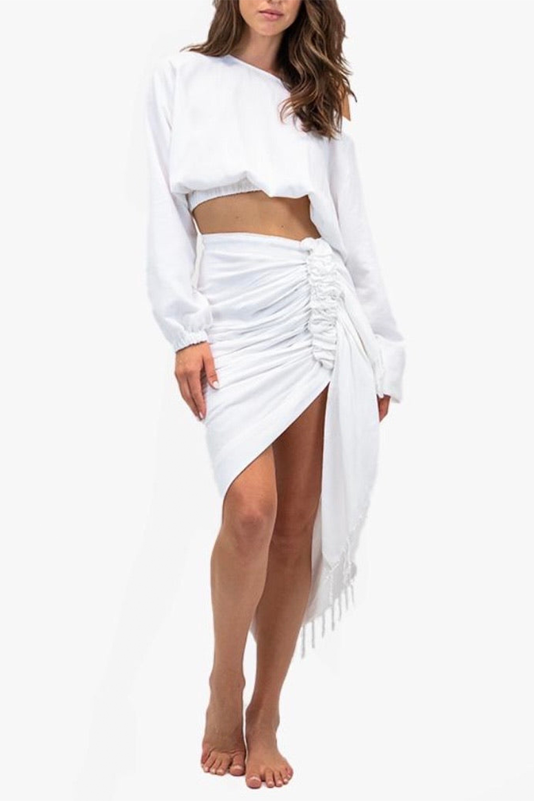 JUST BEE QUEEN  - Tulum Skirt - Solid White