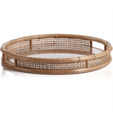 Zodax - Kuta Round Rattan Serving Tray