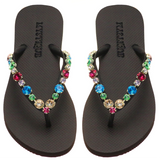 Mystique X Stephanie Gottlieb - Monica Flip Flops - Black/Multi