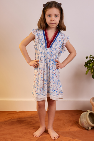 Poupette St. Barth - Kids Amber Blouse - Blue Mistral