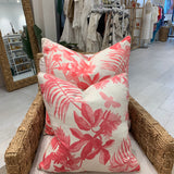 Pink palm pillow Small