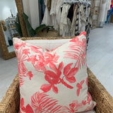 Pink Palm Pillow Large