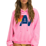 Aviator Nation - Logo Pullover Relaxed Hoodie - Neon Pink